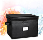 File Box Fireproof Document Box with Lock, Document Safe File Storage Organizer Boxes for Next of Kin Estate Planing Organize