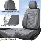 Coverado Car Seat Covers Full Set, Leather Seat Covers for Cars, Automotive Seat Cover Car Accessories Universal Fit for Most