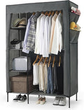 CAPHAUS 44-Inch Clothing Rack with Cover, Portable Closet Wardrobe, Covered Garment Rack for Hanging Clothes, 230LB Capacity 