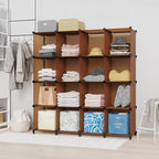 HOMIDEC Cube Storage Organizer 16-Cube Storage Shelf, Closet Organizer for Garment Racks, Closet Organizers and Storage with 