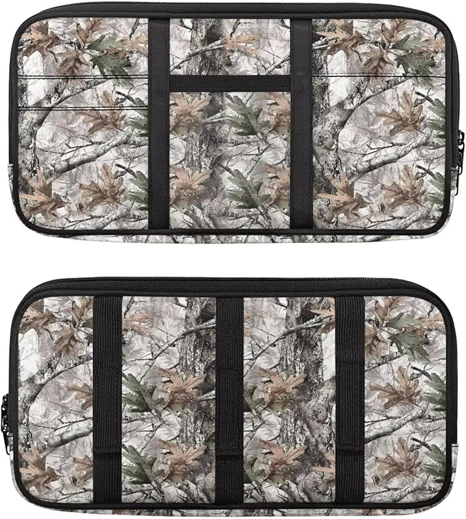 Sun Visor Organizer for Trucks,Branch Pattern Car SUV Storage Pouch Holder with Multi-Pocket Zipper Document Holder for Insurance, Pen, Chapstick