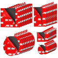 Double Sided Tape Heavy Duty 40PCS Adhesive Pads 1“ and 2” Squares Dots Rectangles Pack Strong Waterproof Mounting Tape for Dashboard Dash Cam Windshield Suction Cup Phone Holders Black