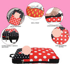 Compression Packing Cubes for Travel, 6 Set Red Dots Luggage Organizer, Lightweight Waterproof Expandable/Compression Bags Sm