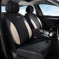 Coverado Automotive Seat Covers Front Seats, Luxury Car Seat Covers, Auto Seat Covers 2-Pack, Beige Driver Seat Protectors, U