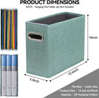 4 Packs Letter Size File Organizer, File Folders Organizer, Fabric Storage Box, Collapsible Paper Organizer with Metal Handle