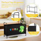 GRANNY SAYS Toy Box for Boys Girls, Large Toy Chest Storage with Wheels, Metal Kids Toy Storage Organizer for Stuffed Animals