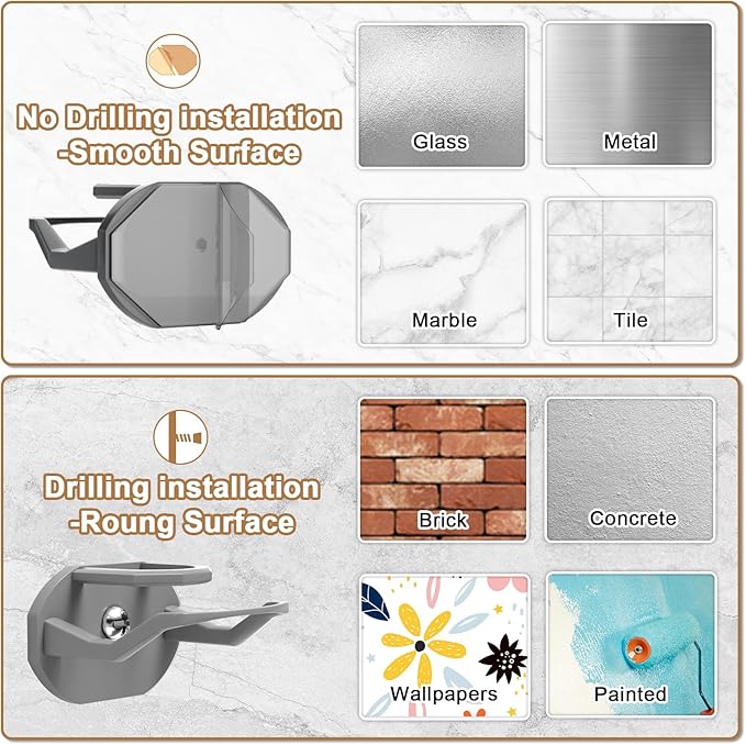 Niunuerga 48 Pack Adhesive Hat Hooks for Wall, Super Strong Hat Rack for Baseball Caps, Minimalist Hat Organizer Display for 