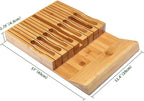 VaeFae Adjustable Bamboo Drawer Dividers and Knife Drawer Organizer Insert Bundle