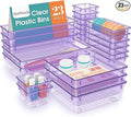 StorMiracle 23 PCS Drawer Organizer Set, 5 Varied Size Bathroom and kitchen Drawer cabinet organizer Trays, Clear Storage Bin