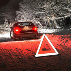 aikko Safety Triangle Kit Road Emergency Warning Reflector Roadside Reflective Early Warning Sign, Foldable 3 Pack of Emergen