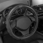 Cat® HexSport Black Carbon Fiber Steering Wheel Cover, Durable and Comfortable with Advanced Grip, Car Steering Wheel Cover for Auto Truck Van SUV - Standard 14.5" - 15 Inches