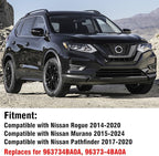 Moonlinks Compatible with Nissan Rogue 2014-2020/Murano 2015-2024/Pathfinder 2017-2020 Right Passenger Mirror Cover Replacement, Glossy Black Right Side Clip-on Mirror Cap Replaces for 96373-4BA0A