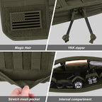 Car Sun Visor Organizer, Tactical Sunvisor Organizers Storage Covers for Trucks, Molle Panel with Pockets Zipper Visor Storage Pouch Accessories, Fits Most Vehicles, SUVs & Jeeps (RG)