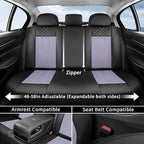 FLORICH Seat Cover Front and Rear Purple Car Seat Cover Mesh Leather Seat Covers Full Set Breathable Car Seats Cushion Protec