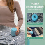 Vacuum Storage Bags with Electric Pump, Space Saver Vacuum Seal Bags with Pump, Sealer Compression for Clothes, Comforters, B