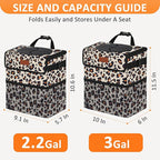 Cute Car Trash Can, Car Accessories for Women Interior Can Trash Bag Hanging Automotive Garbage Cans Leopard Pattern