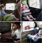 ggomaART Car Side Window Sun Shade - Universal Reversible Magnetic Curtain for Baby and Kids with Sun Protection Block Damage from Direct Bright Sunlight, and Heat - 1 Piece of Solid Black