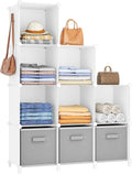 HOMIDEC 9 Cube Storage Organizer, Cubes Shelves for Living Room, Bedroom, White