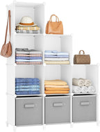 HOMIDEC 9 Cube Storage Organizer, Cubes Shelves for Living Room, Bedroom, White