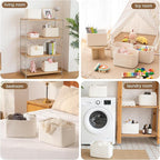 OIASKET Storage Baskets for Organizing, Woven Decorative Baskets for Shelves - Books, Towels, and Clothes, Cotton Rope Toy St