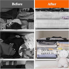 Vieshful 7 Pack Clear Comforter Storage Bag, 60L Clothes Storage Bag with Zipper Closet Organizer, Plastic Storage Containers