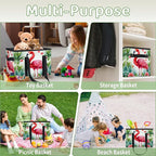 Reusable Grocery Bags Heavy Duty Shopping Bags Foldable Large Tote Bags with Long Handles & Hard Bottom