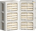 FHSQX 6 Pack Clothes Storage Bins with Metal Frame Foldable Storage Bins for Clothes Linen Fabric Storage Box with Clear Wind