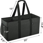 Finnhomy 42L Extra Large Utility Tote Bag, Oxford Fabric Reusable Folding Grocery Bags with Handles and Pockets, 2 Pack