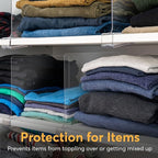 12 Pack Acrylic Shelf Dividers for Closet 11x7.9 Inch – Acrylic Dividers for Shelves Clear Closet Shelf Separators for Purses