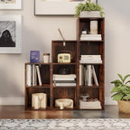 Book Shelf, 4 Cube Storage Organizer, Open Shelves Bookcase 9.3" x 11.8" x 41.7", Bookshelf for Living Room, Bedroom, Home Of
