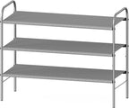 Simple Houseware 3-Tier Shoe Rack Storage Organizer, Grey – Space-Saving Shoe Shelf, Holds 9–16 Pairs, Sturdy Metal Frame, Ea