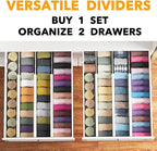 SpaceAid Bamboo Dresser Drawer Dividers 6 Pack, 4.65“ High Adjustable 17“-22” Drawer Organizers, Expandable Organization for 