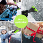27"-33" Snow Brush and Detachable Ice Scraper with Ergonomic Foam Grip Scalable Range 27" Winter Accessories for Cars Trucks SUV(Green)