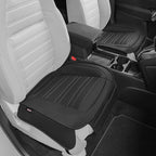 Motor Trend Seat Covers for Cars Trucks SUV, Faux Leather 2-Pack Black Padded with Storage Pockets, Premium Interior Car Seat