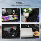 LASFIT Trunk Mat for Jeep Wrangler JL 2018-2025 2026 4 Door Cargo with SUBWOOFER, All Weather TPE Custom Fit Cargo Mat Fit for Flat Load Floor Gas Type, Black (Not for JK/Not PHEV/Not 2-Door)