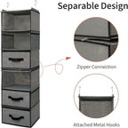 GRANNY SAYS 6-Shelf Hanging Closet Organizer, Separable to 2 Pack 3-Shelf, Closet Organization and Storage with 3 Different D