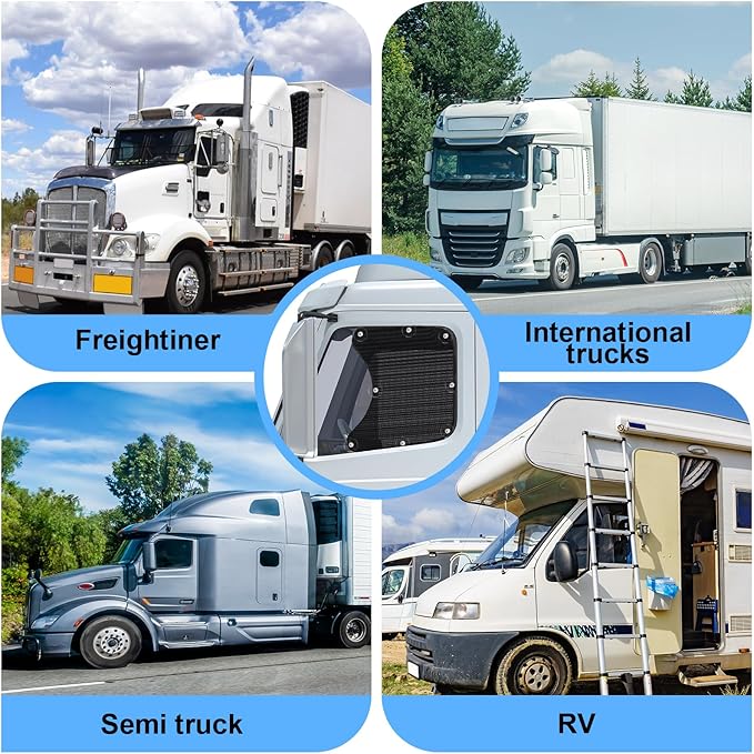 2PCS Side Window Sunshades for Semi-Truck,23.6x21.6inch Car Side Window Shade RV Semi Truck Accessories