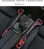 Car Seat Gap Filler Organizer- Upgrade Car Side Seat Gap Filler with Cup Holder and Phone Holder- Car Seat Gap Organizer for Prevent Falling-Seat Gap Storage 2 Pack (2, red)