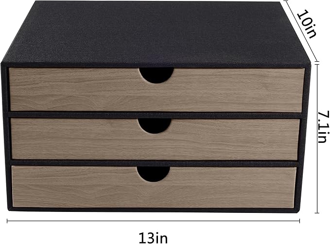 Fashion Multicolor Collocation Leather Desk Organizer File Cabinet Executive Office Supplies Desktop Filing A4 Contract Docum