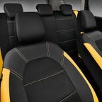 CAR PASS Leather Seat Covers, Breathable Universal Car Seat Cover Full Set for Cute Women Girly,5mm Composite Sponge Inside,A