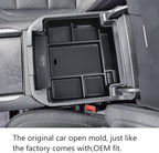 EDBETOS Full Size Center Console Organizer Tray Compatible with 2021-2026 Chevy Tahoe/Suburban and 2021-2024 GMC Yukon, Fit Standard Console with Charging Socket Only, NOT for Power Sliding Console.