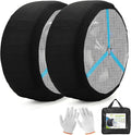 K-Musculo Snow Socks for Tires, Snow Socks Snow Chain for Car SUV Pickup Easy to Use, Ultimate Grip, Washable.100 KM Safely I