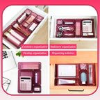 Kitchen Desk Drawer Organizers Storage for Office, Small Acrylic Vanity Trays Makeup for Drawer Bathroom Plastic Make up Orga