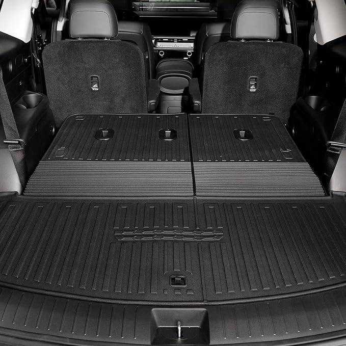 Cargo Mat for 2026 Hyundai Palisade 7/8 Seat (Only Gas), All Weather TPE Durable Cargo Liner with Backrest Mat and Lower Trunk Mat for Hyundai Palisade