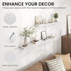 Heimlove 24 Inch Floating Shelves for Wall,Mounted Storage Wood Shelves with Invisible Brackets Hanging Shelf for Bedroom,Liv