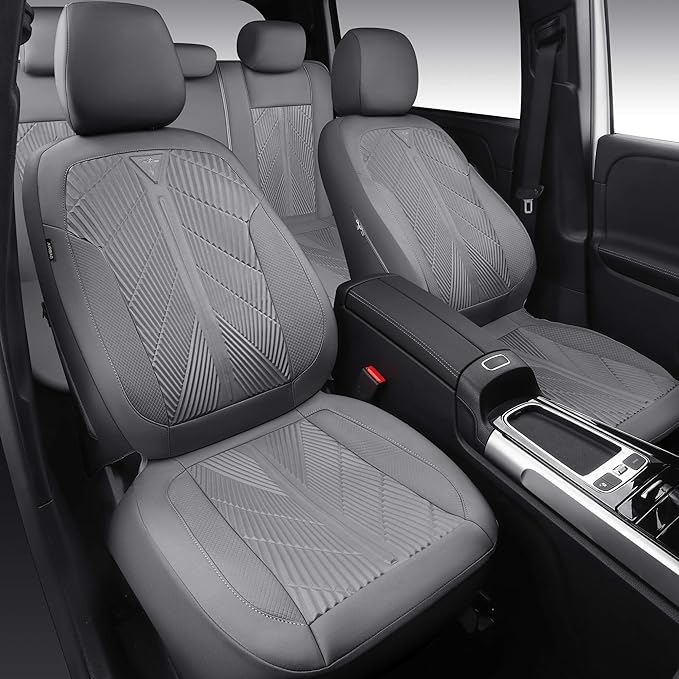 CAR PASS Waterproof Car seat Covers Full Sets Neoprene Wetsuit, All-Weather Non-Slip Durable, Universal Fit for SUV Sedans Tr