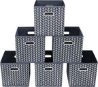 11 Inch Cube Storage Bins , Fabric Cube Organizer Bins with Handle, Foldable Cube Bins for Cloth or Accessary Storage, 11x11x