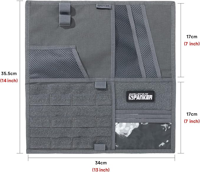 EXCELLENT ELITE SPANKER Tactical Visor Panel Organizer for Pickup F150 Large Molle Vehicle Sun Visor Holder Car Sunshade Storage Pouch