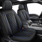 MIROZO 2PCS Front Seat Covers,Waterproof Car Seat Cover Blue Vehicle Cushion Cover Breathable Fit for Most Sedan, Truck and S
