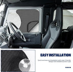 2Pcs Semi Truck Side Window Sun Shades with Suction Cups, UV Protection Semi Truck Curtains for Freightliner Cascadia Interior Accessories 23.6x21.6 Inch